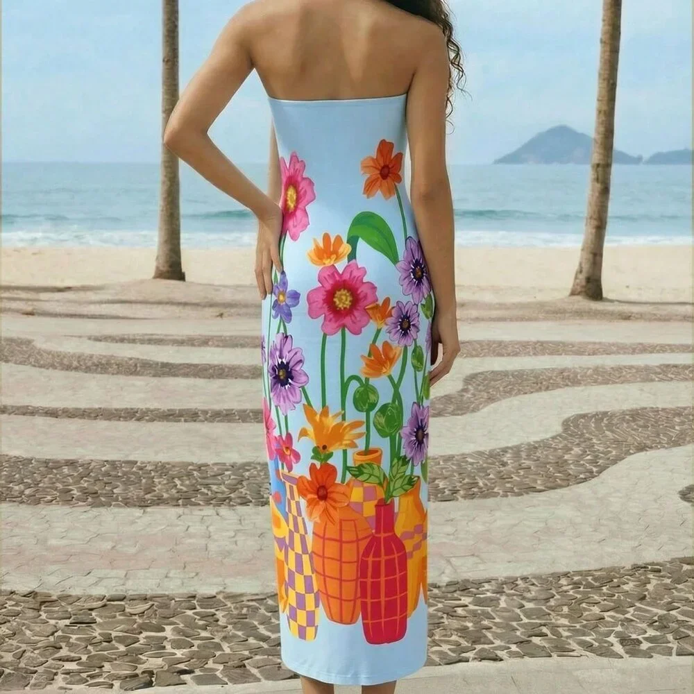 Multicolor Boho Women's Floral Print Casual Dress